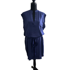 Women's Lanston Lightweight Sleeveless Royal Blue Shirt Dress, Size S